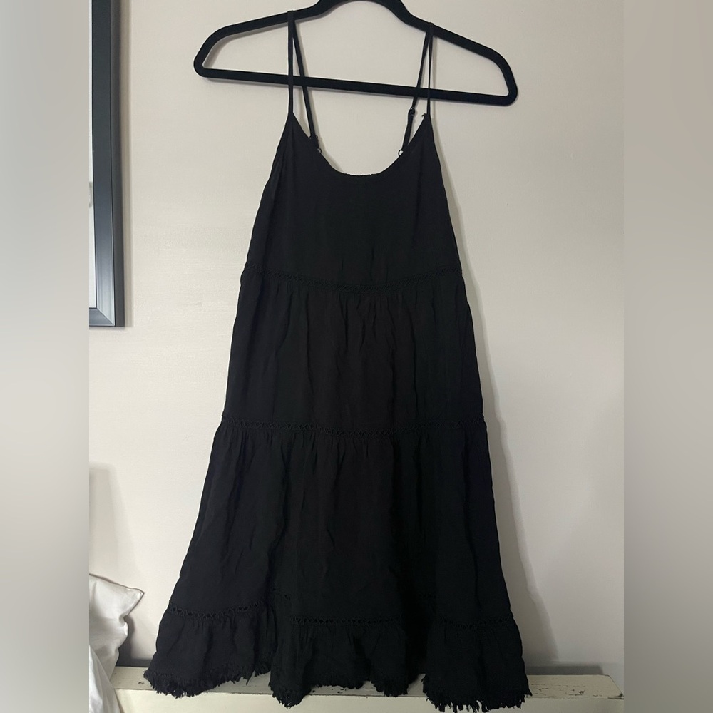Mossimo Supply Co. Black Tiered Mini Dress